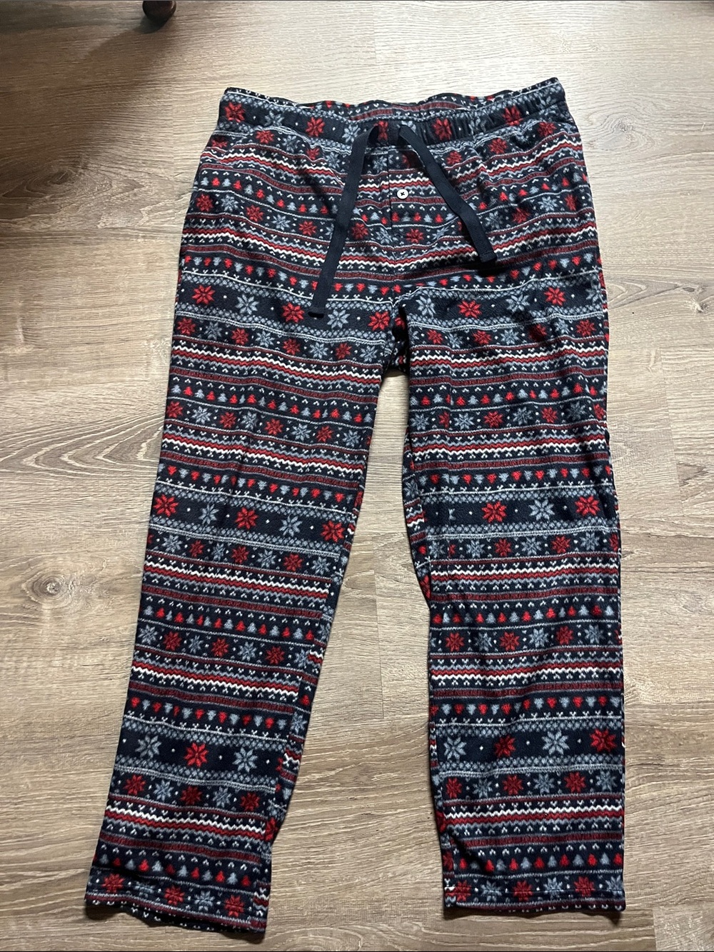George Navy and Red Fair Isle Fleece Joggers